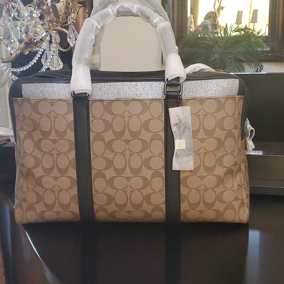 ♥️ DECIDED TO KEEP ♥️Coach Trekker Carryall In Signature - Travel - Picture 10 of 17